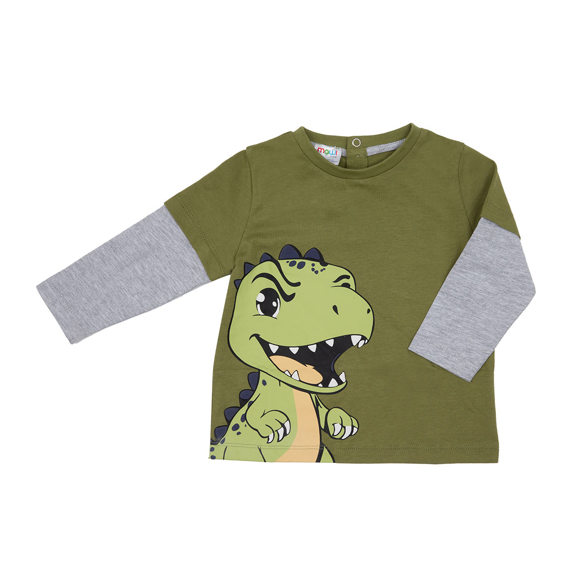 Maglione Bimbo Gocco Jersey Jacquard, Collo Scatola, Maniche Lunghe, Toni Del Verde