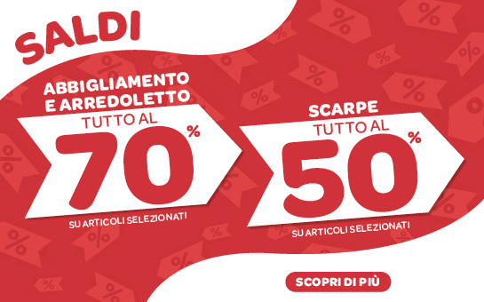 PROMO SALDI FINO AL 70