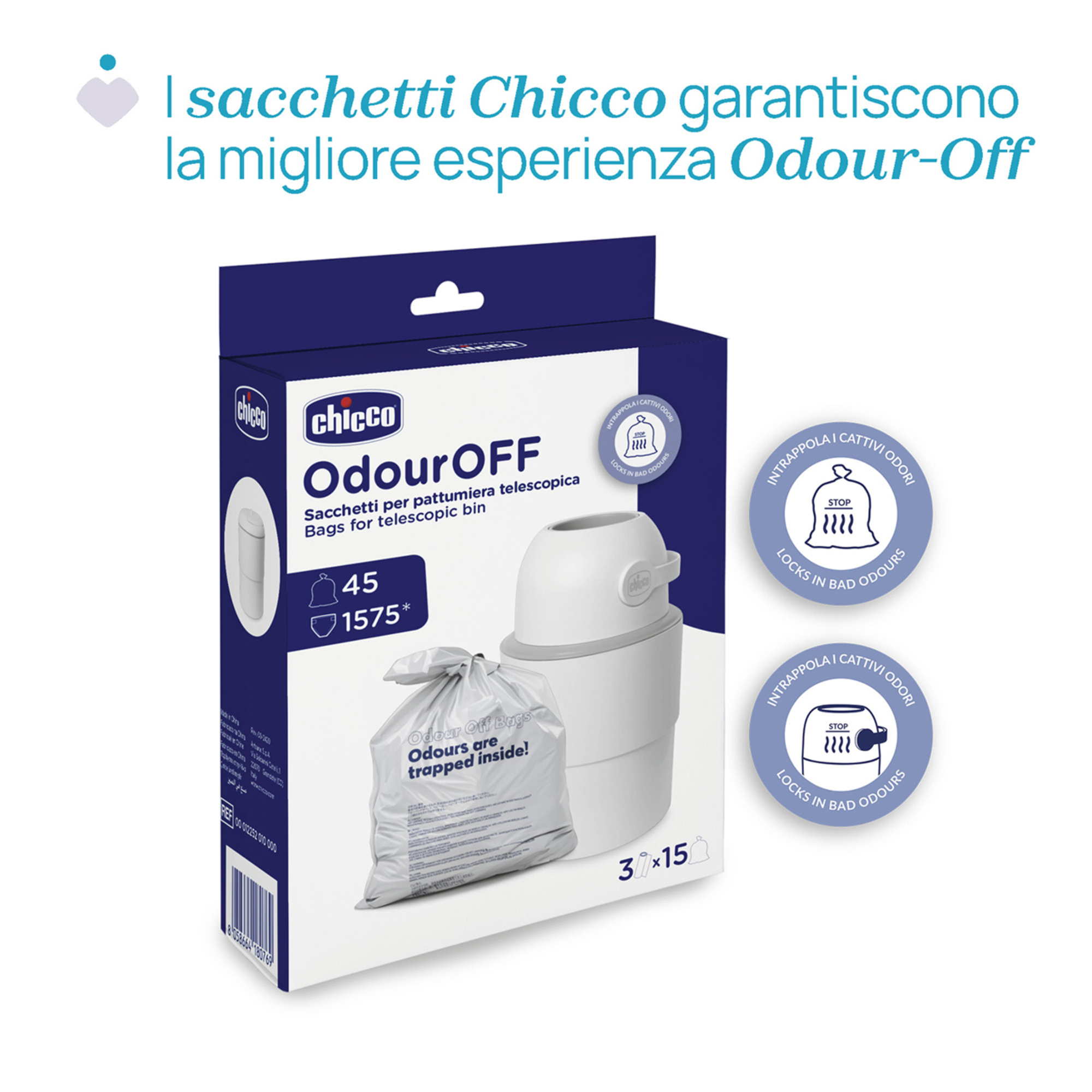 Odour off mangiapannolini telescopico - chicco - Chicco