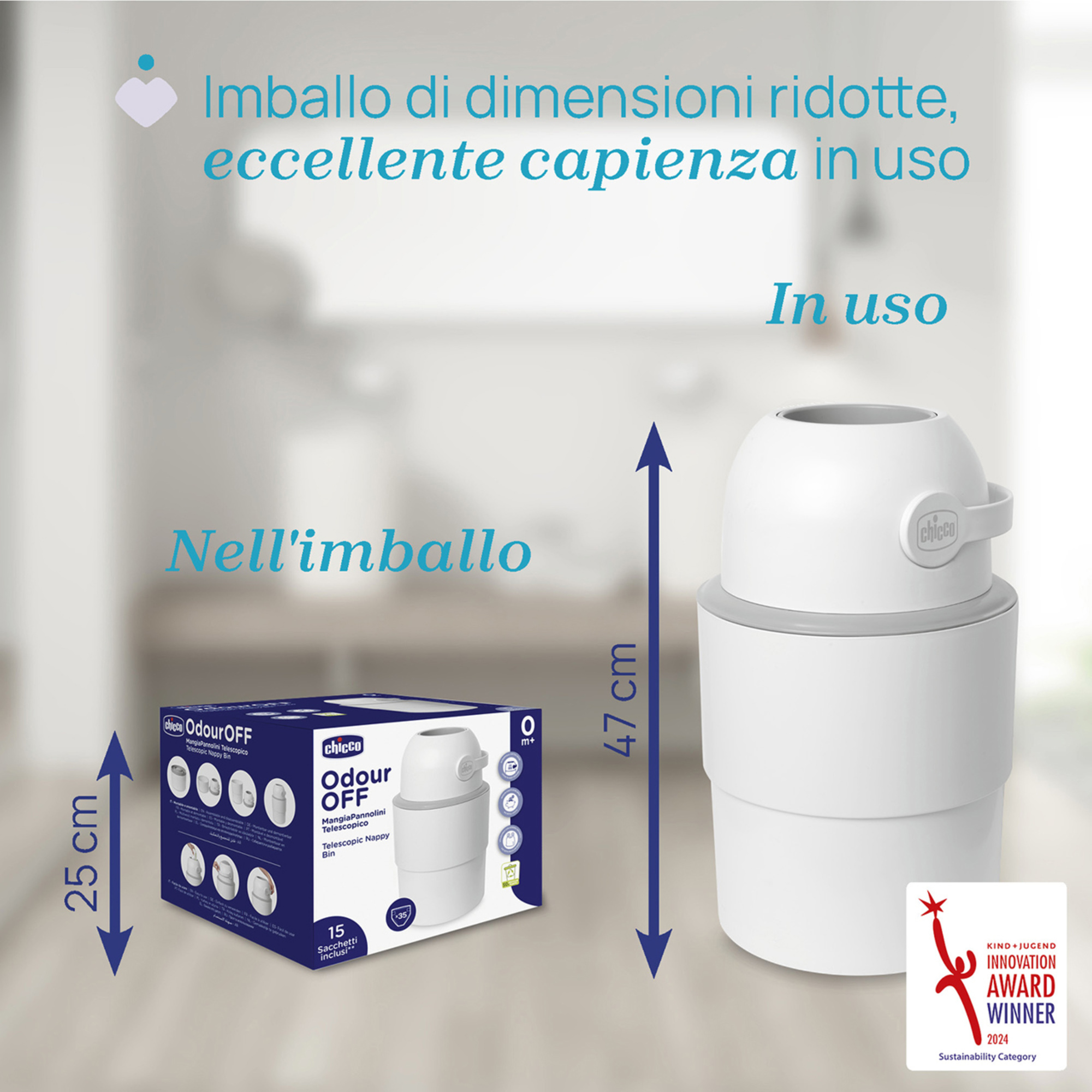 Odour off mangiapannolini telescopico - chicco - Chicco