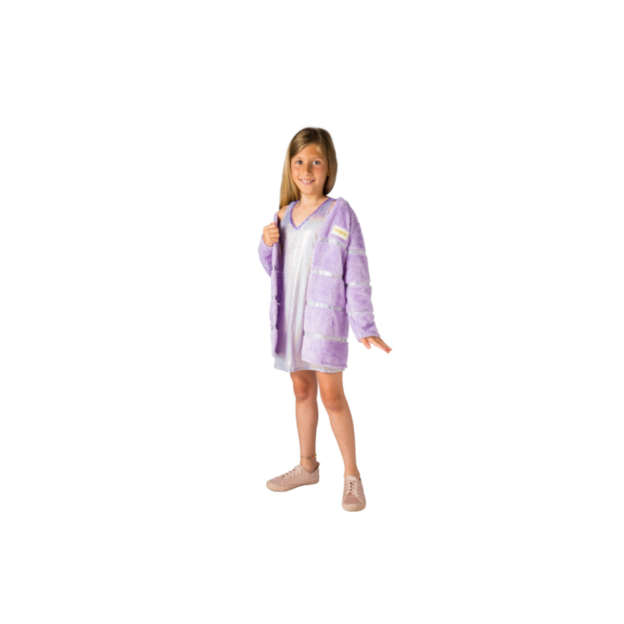 Costume  originale violet delle rainbow high con  abito e pelliccia ecologica - 10-12 anni - RAINBOW HIGH