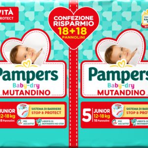 Baby dry mutandino junior pacco doppio x36 - pampers - Pampers