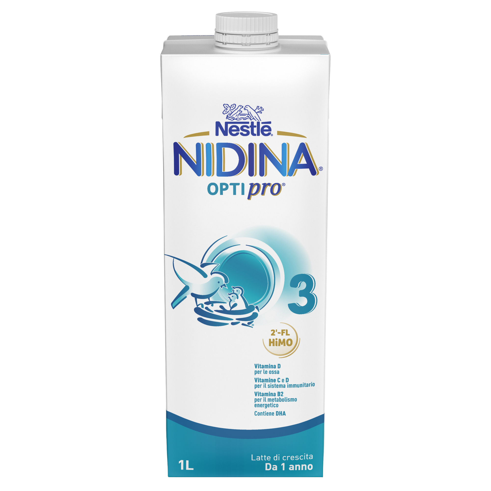 Latte di crescita liquido nidina optipro 3 dai 12 mesi. brick da 1l - nestlé - NESTLE'