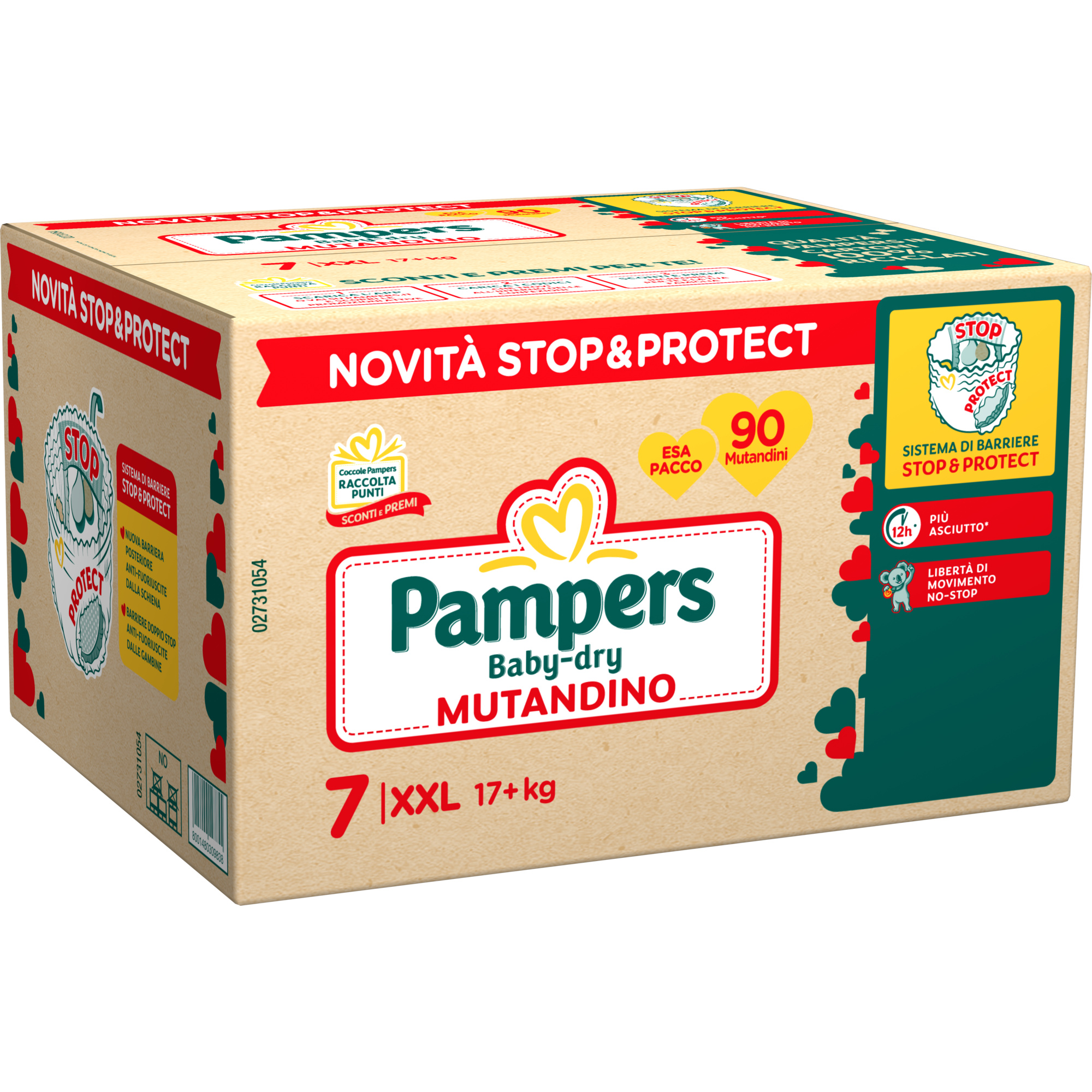 Pampers esa pack babydry mutandino xxl - 90 mutandini - Pampers