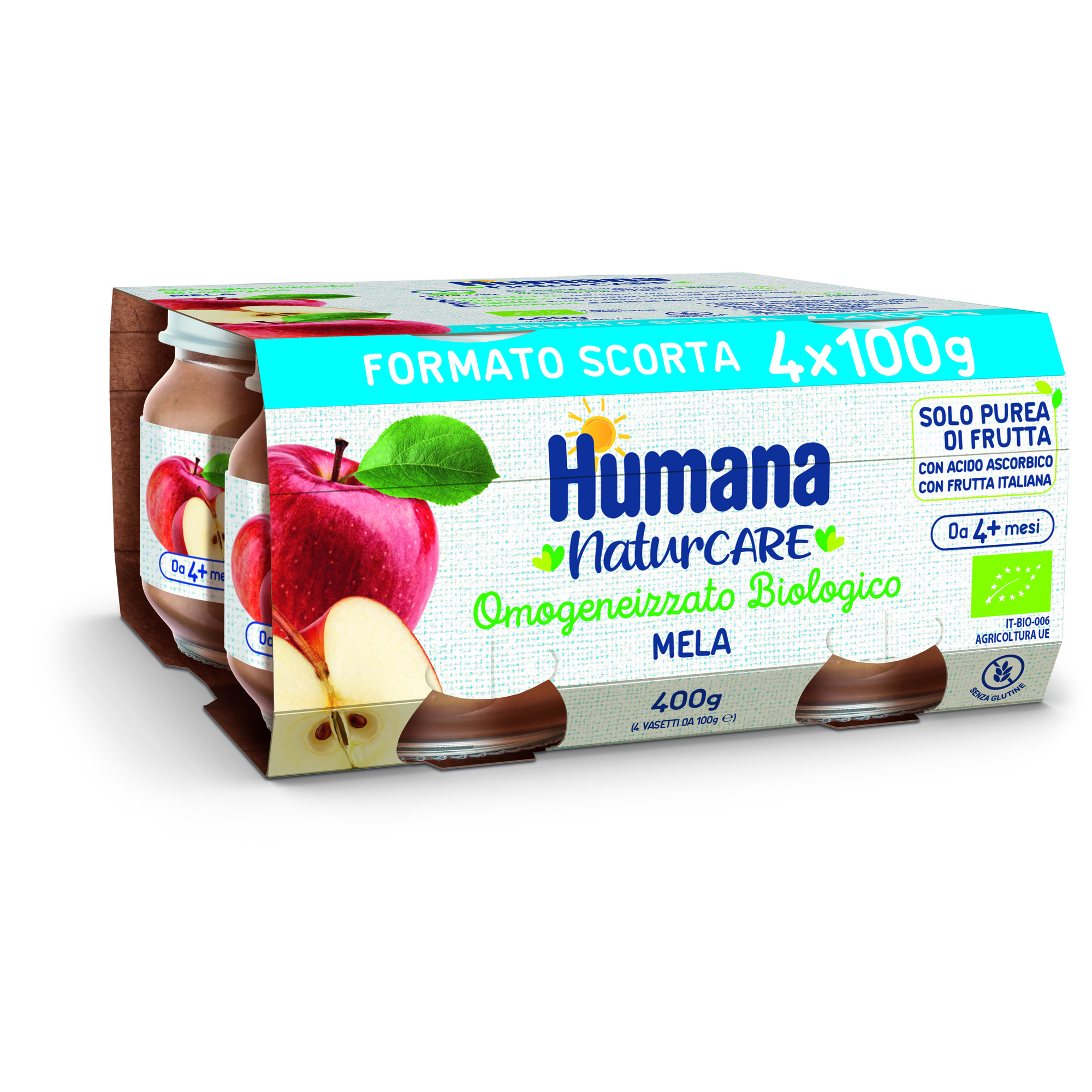 Omo mela biologica 4x100g - humana - Humana