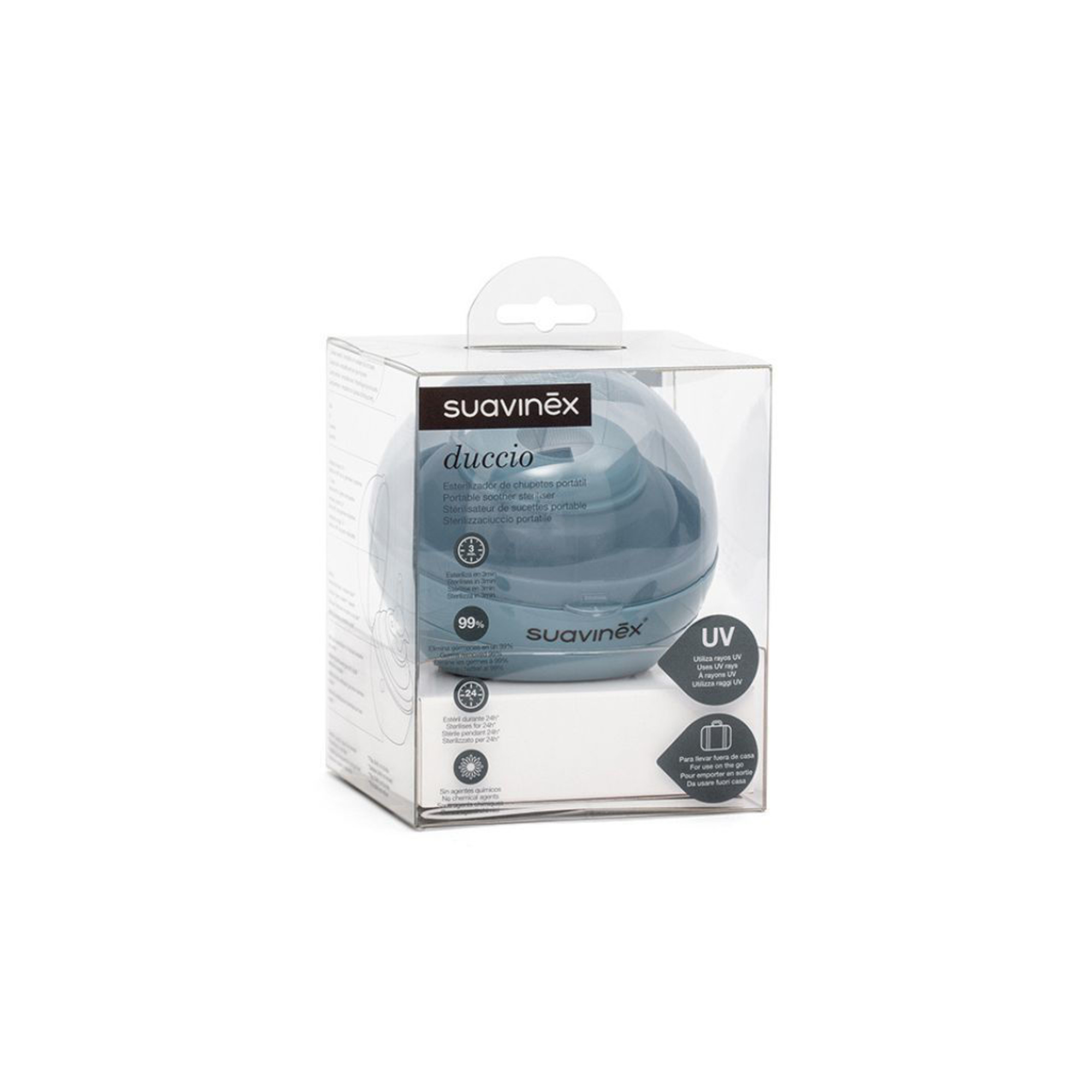 Sterilizzatore per ciuccio duccio lo sterilizzaciuccio azzurro - suavinex - Suavinex
