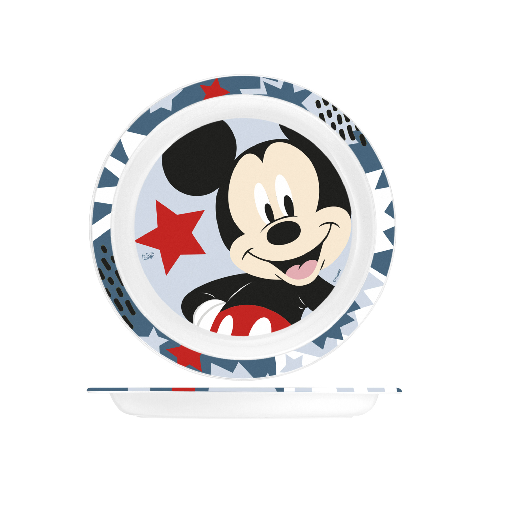 Piatto piano mickey icon 22 cm - lulabi - LULABI DISNEY