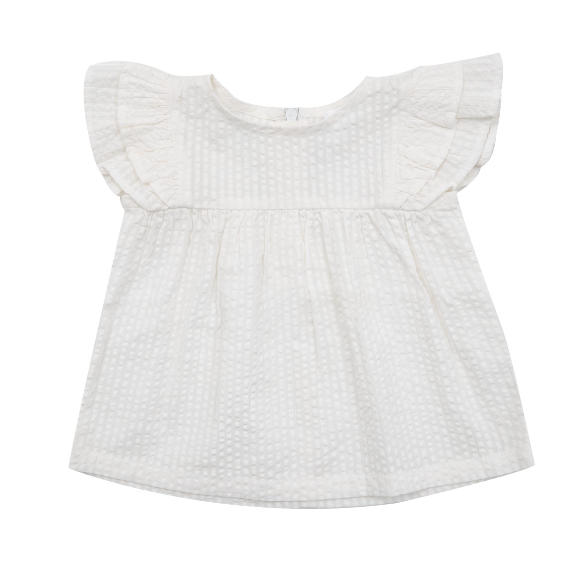 Camicetta Traforata Petit Bateau Camicetta Petit Bateau Per Bambina - 100% Cotone, Maniche Corte, Traforata Petit Bateau Abbigliamento Neonato