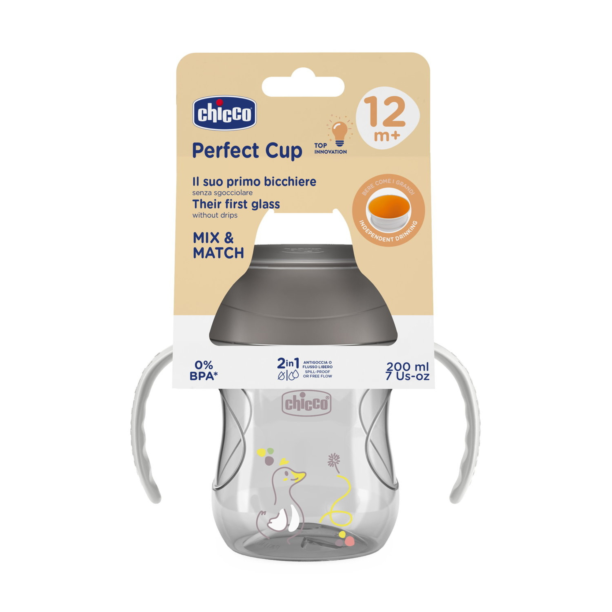 Tazza perfect x 360 12m+ grigia - chicco - Chicco