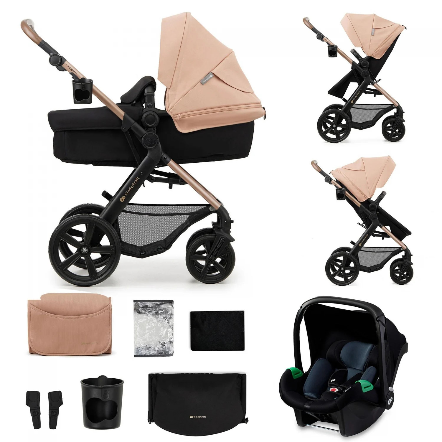 Kinderkraft trio moov 2 sand beige - KinderKraft