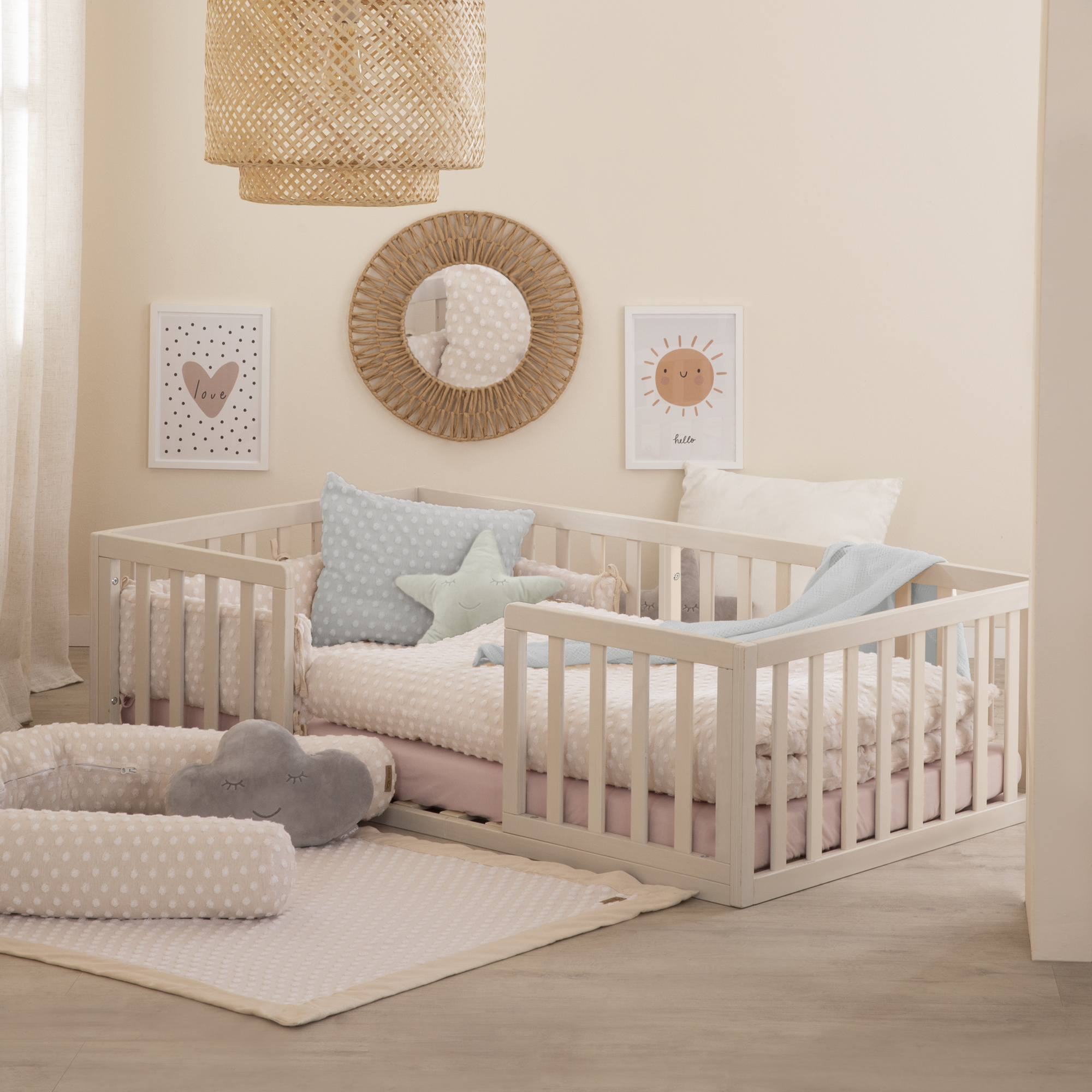 Lettino montessori 70x140 naturale sbiancato  - roba - ROBA GMBH