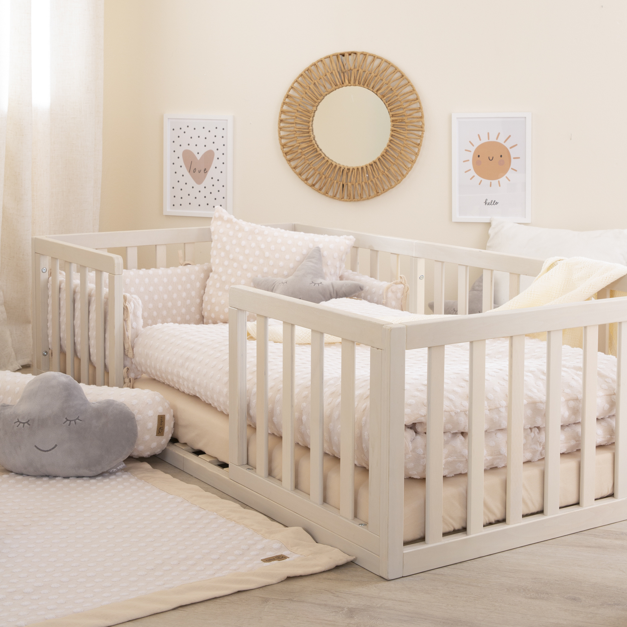 Lettino montessori 70x140 naturale sbiancato  - roba - ROBA GMBH