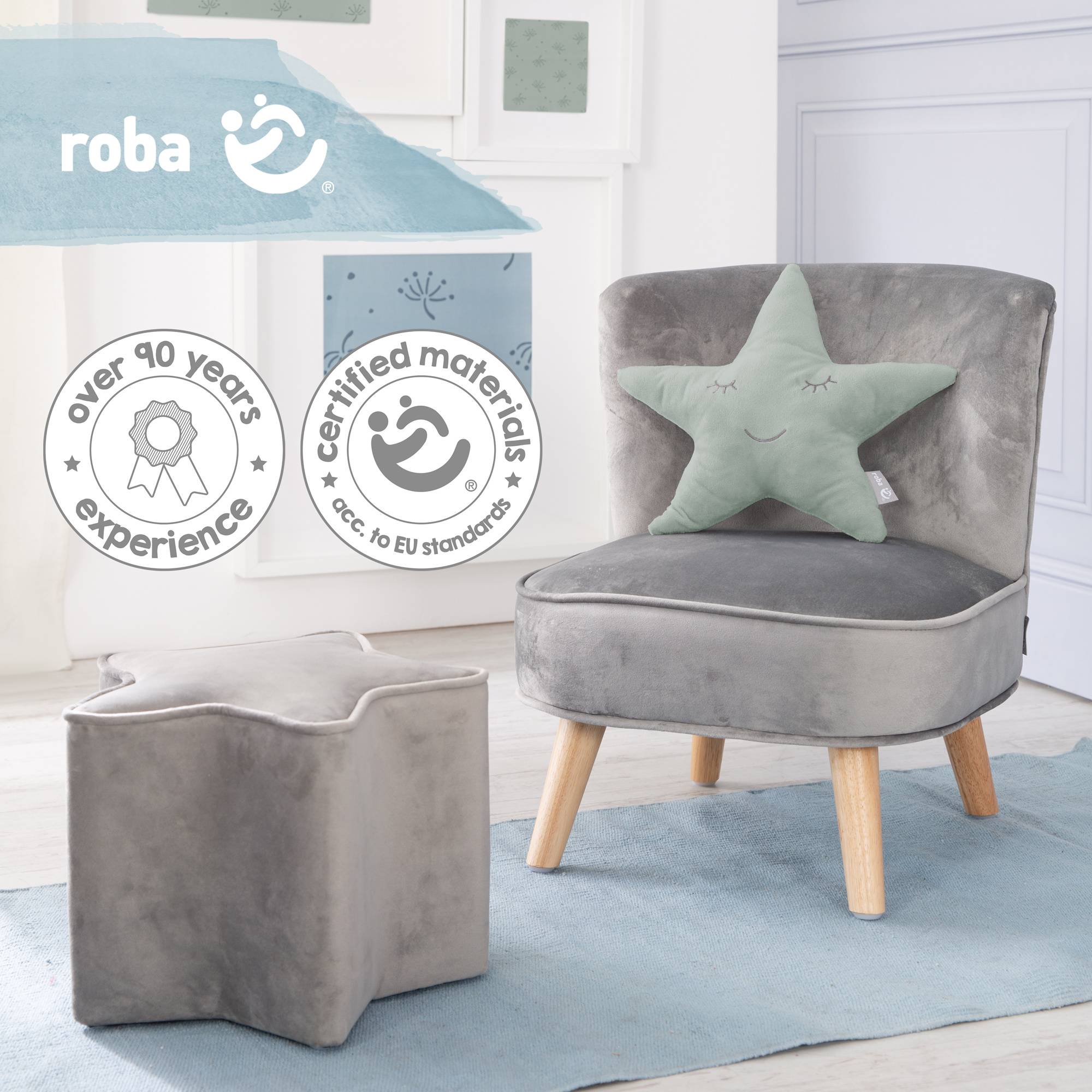 Cuscino cuddy stella frosty green - roba - ROBA GMBH
