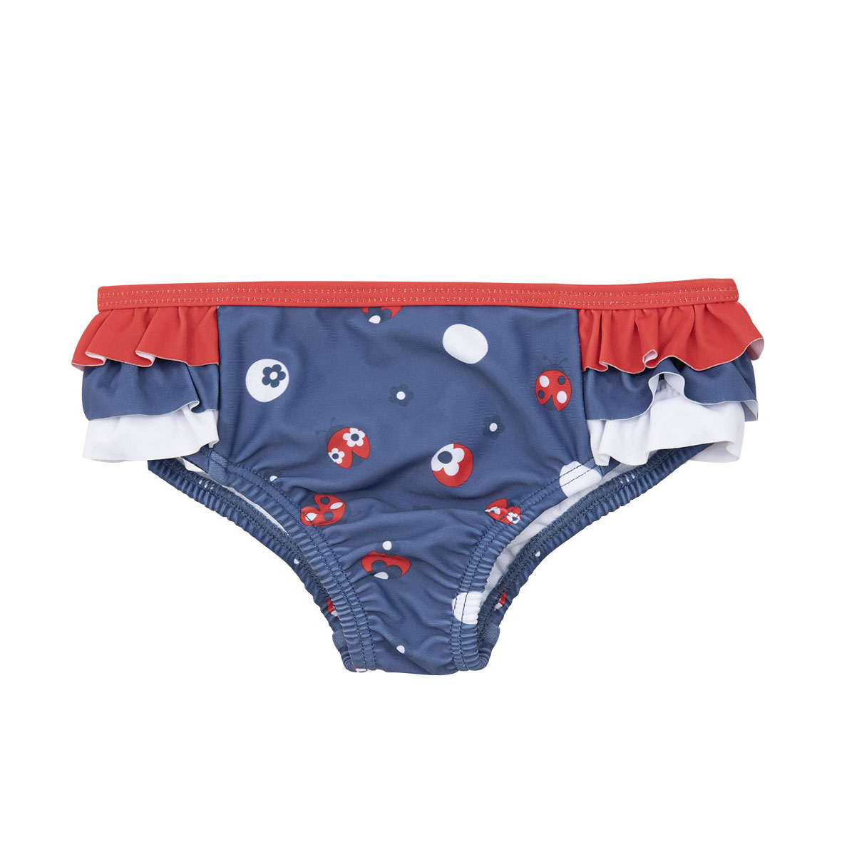 Costume slip bimba blue stampato con frill - Mawi