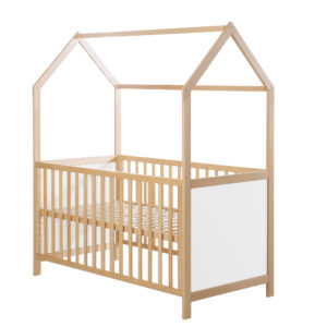 Lettino a casetta evolutivo 70x140 naturale bianco - roba - ROBA GMBH