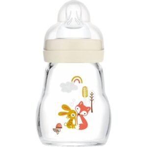 Biberon feel good 170 ml in vetro +0 mesi con tettarella misura 1, neutro - mam - Mam
