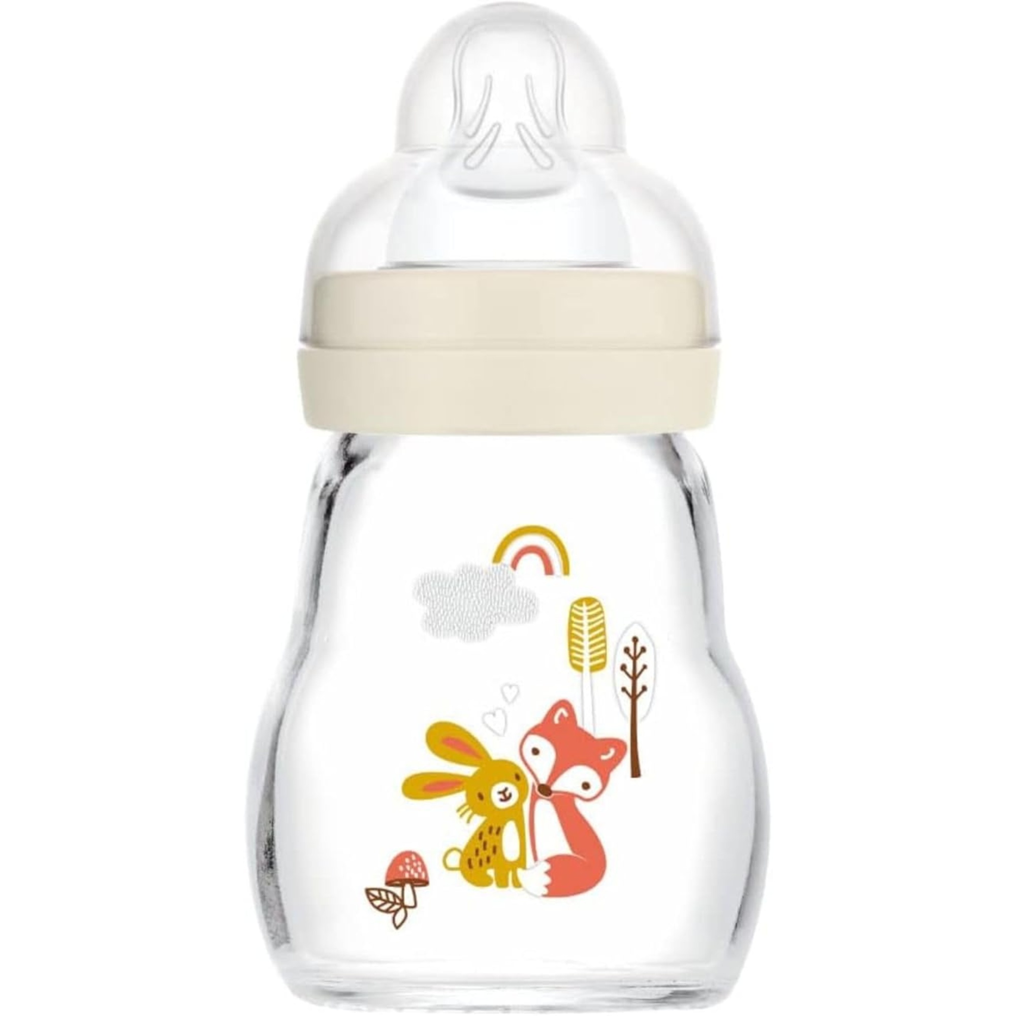 Biberon feel good 170 ml in vetro +0 mesi con tettarella misura 1, neutro - mam - Mam