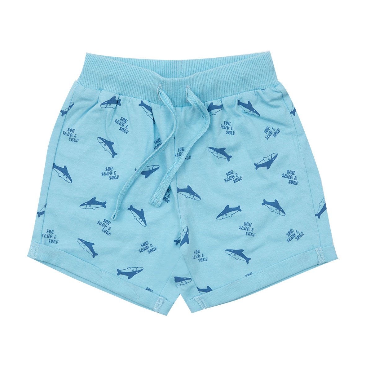 Short jersey bimbo azzurro stampato - Mawi