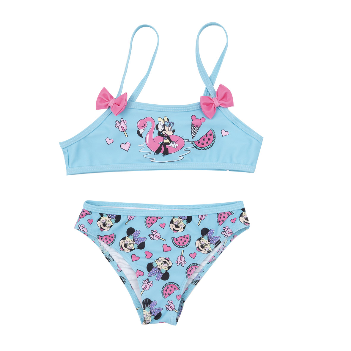 Costume 2 pezzi bimba azzurro "minnie" - Disney
