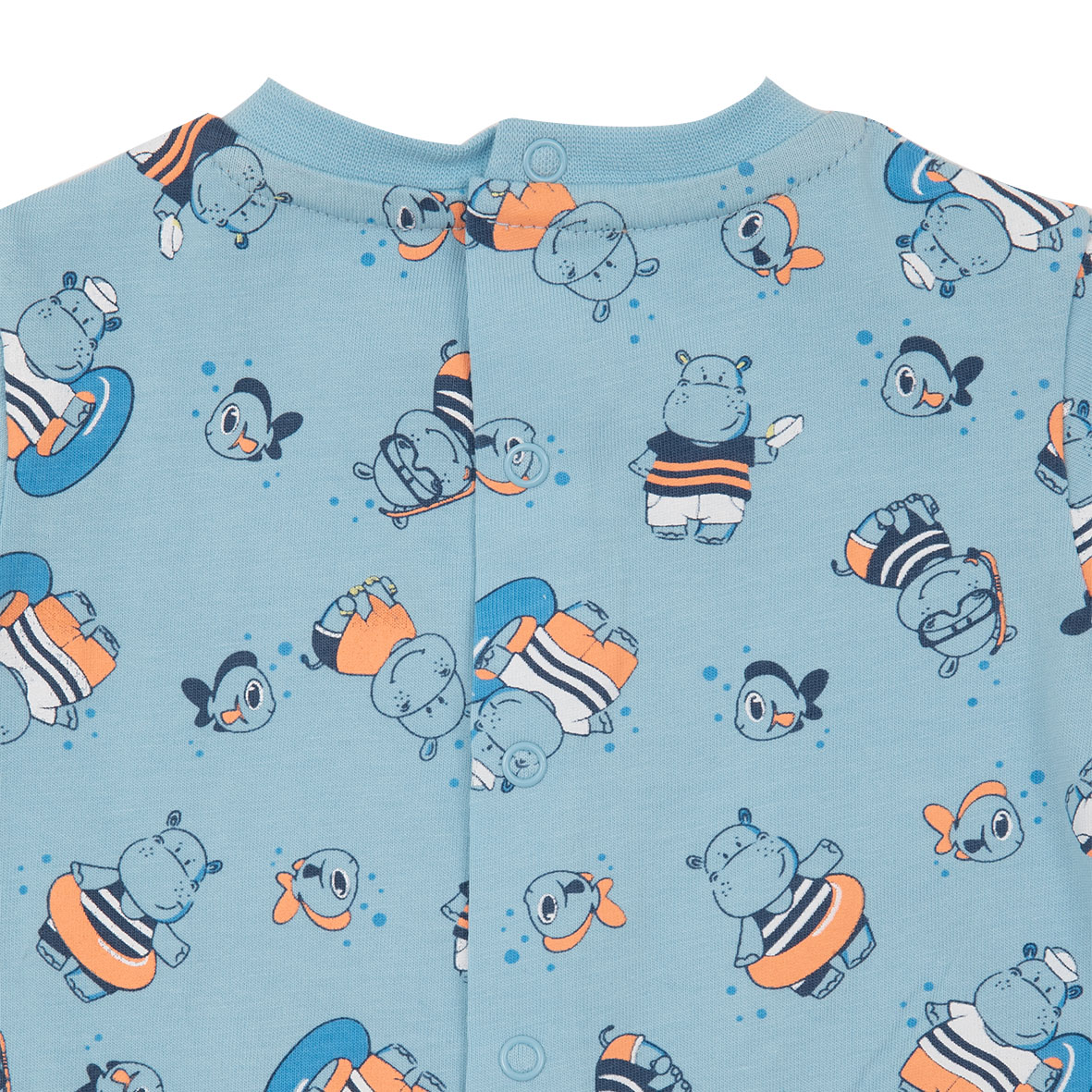 Pagliaccetto neonato hippo allover - Mawi