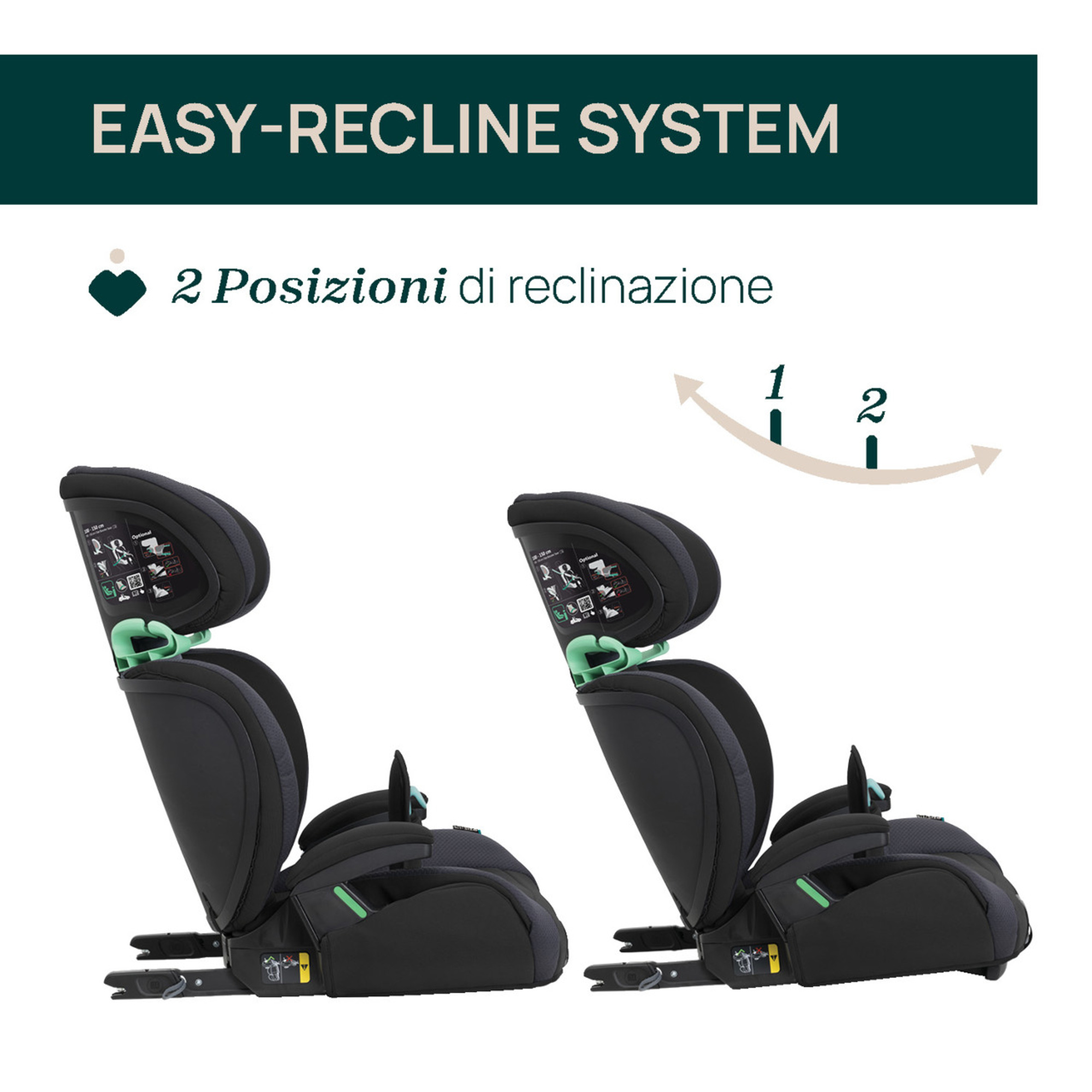 Seggiolino auto quizy i-size black (100–150 cm) - chicco - Chicco