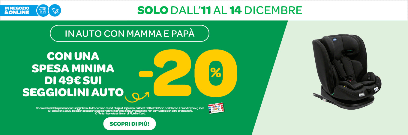 🚗 SEGGIOLINI AUTO -20%🚗