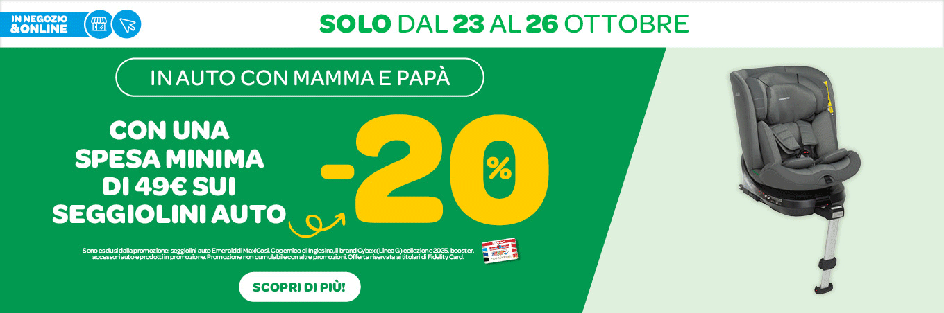 🚗 SEGGIOLINI AUTO -20%🚗