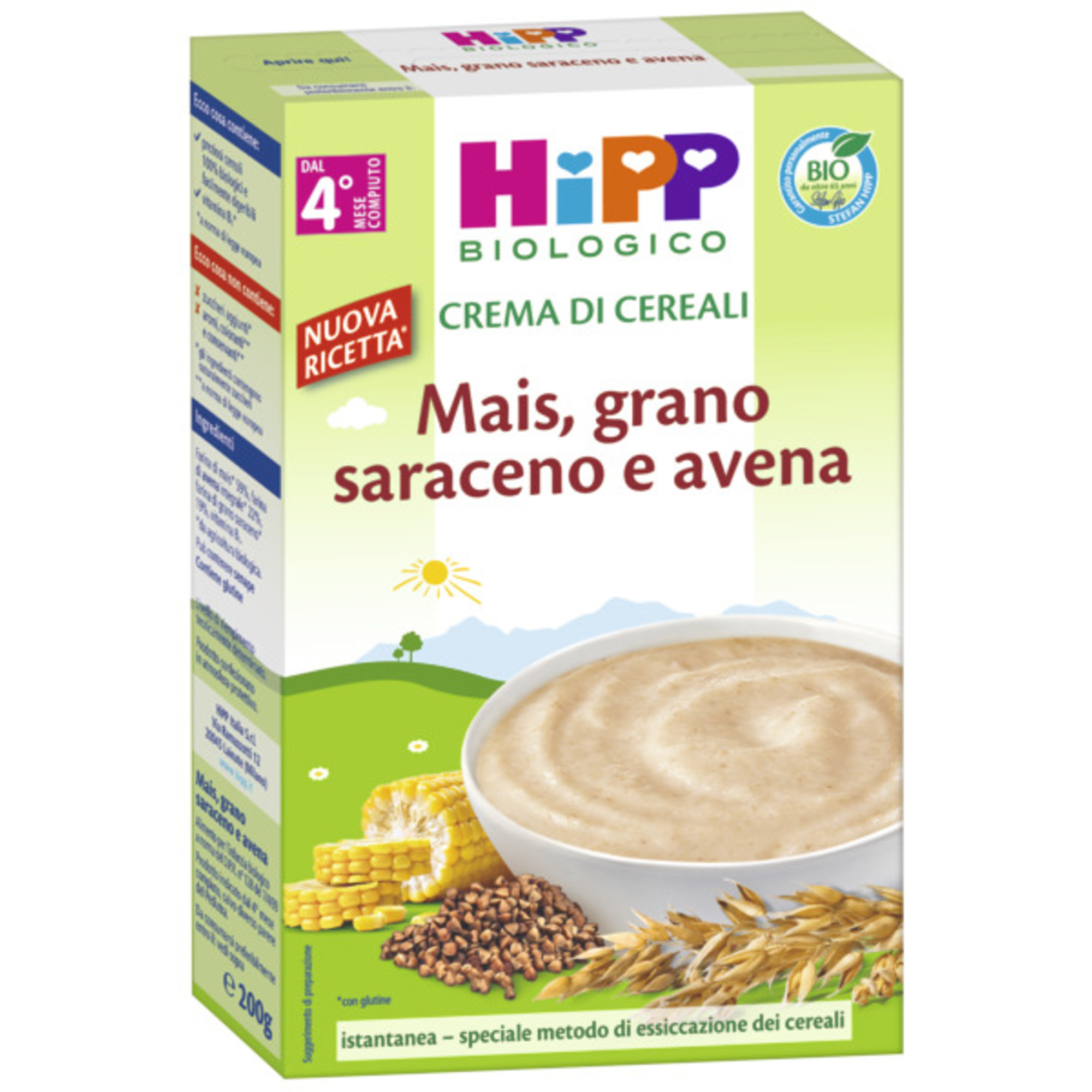 Crema cereali mais, gr.saraceno avena 200g - humana - Hipp
