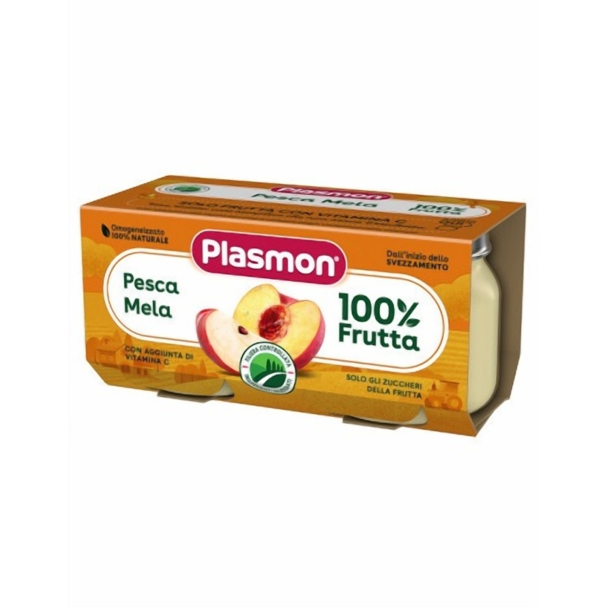 Omogeneizzato pesca mela 2x80g - plasmon - Plasmon