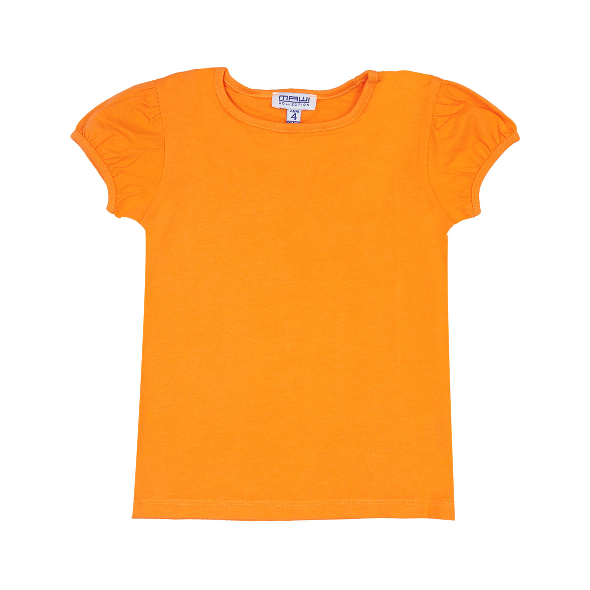 T-shirt basica jersey con maniche a sbuffo arancione - mawi - Mawi