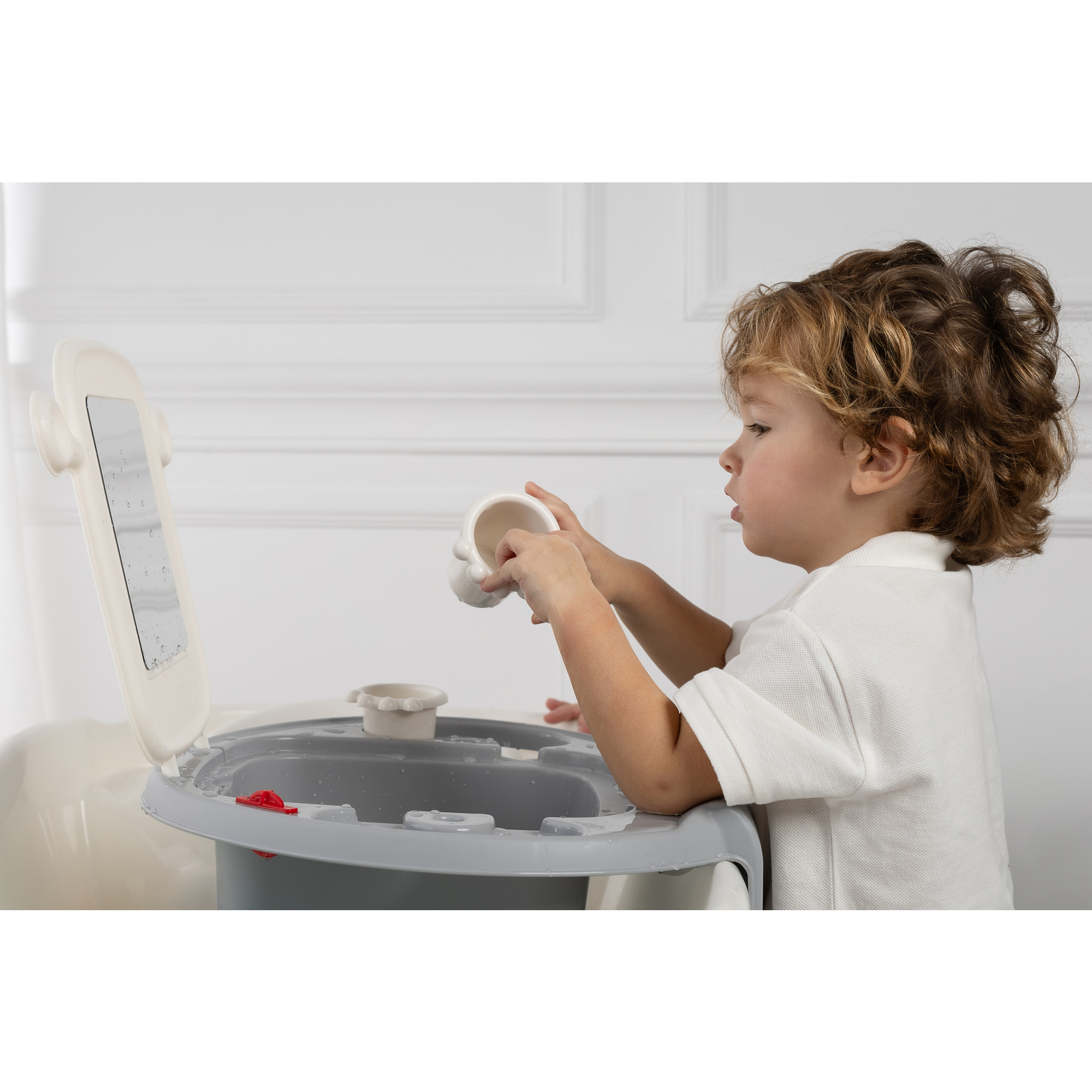 Mini  lavandino space per bambini rosa monocolore - ok baby - Ok Baby