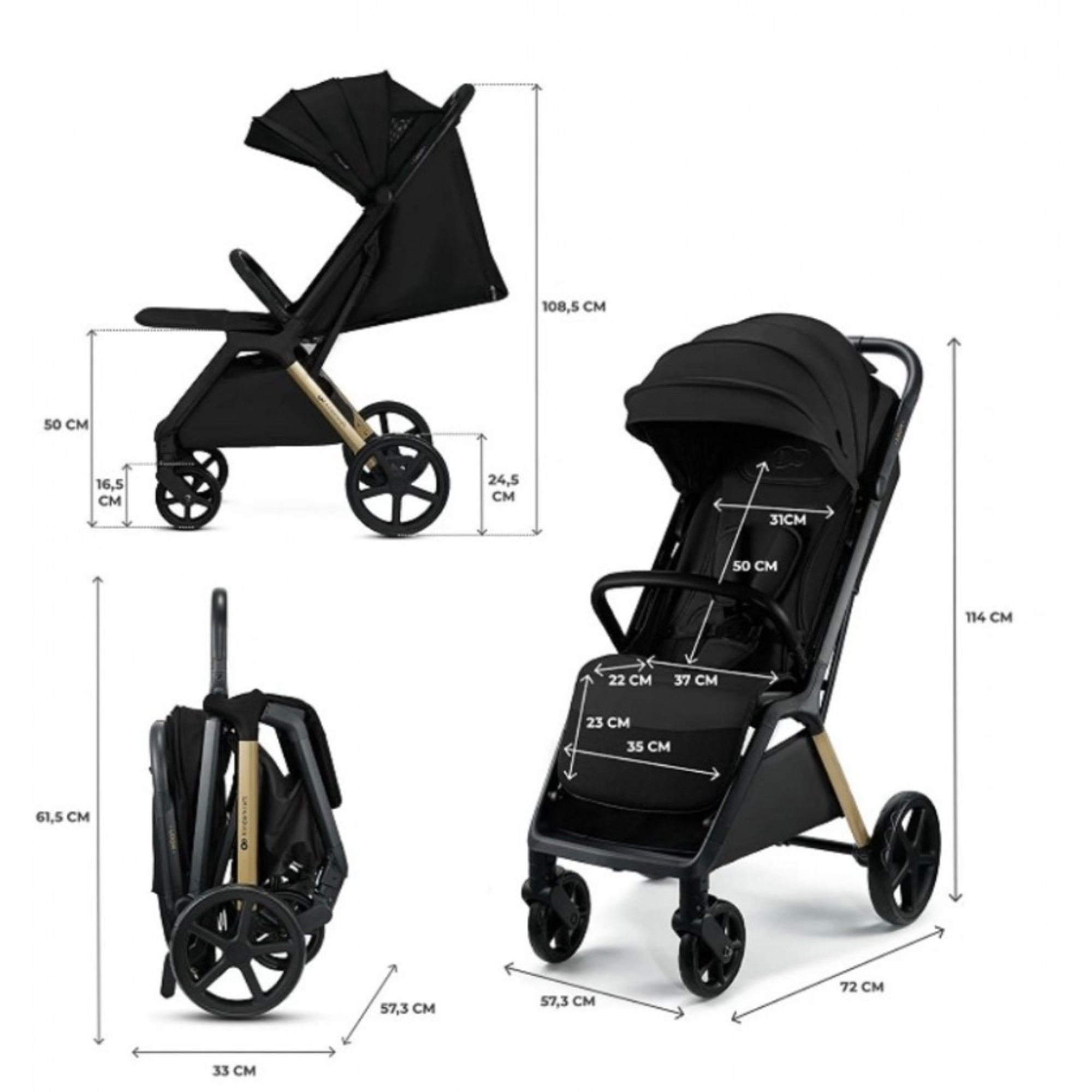 Passeggino loom ink nero - kinderkraft - KinderKraft