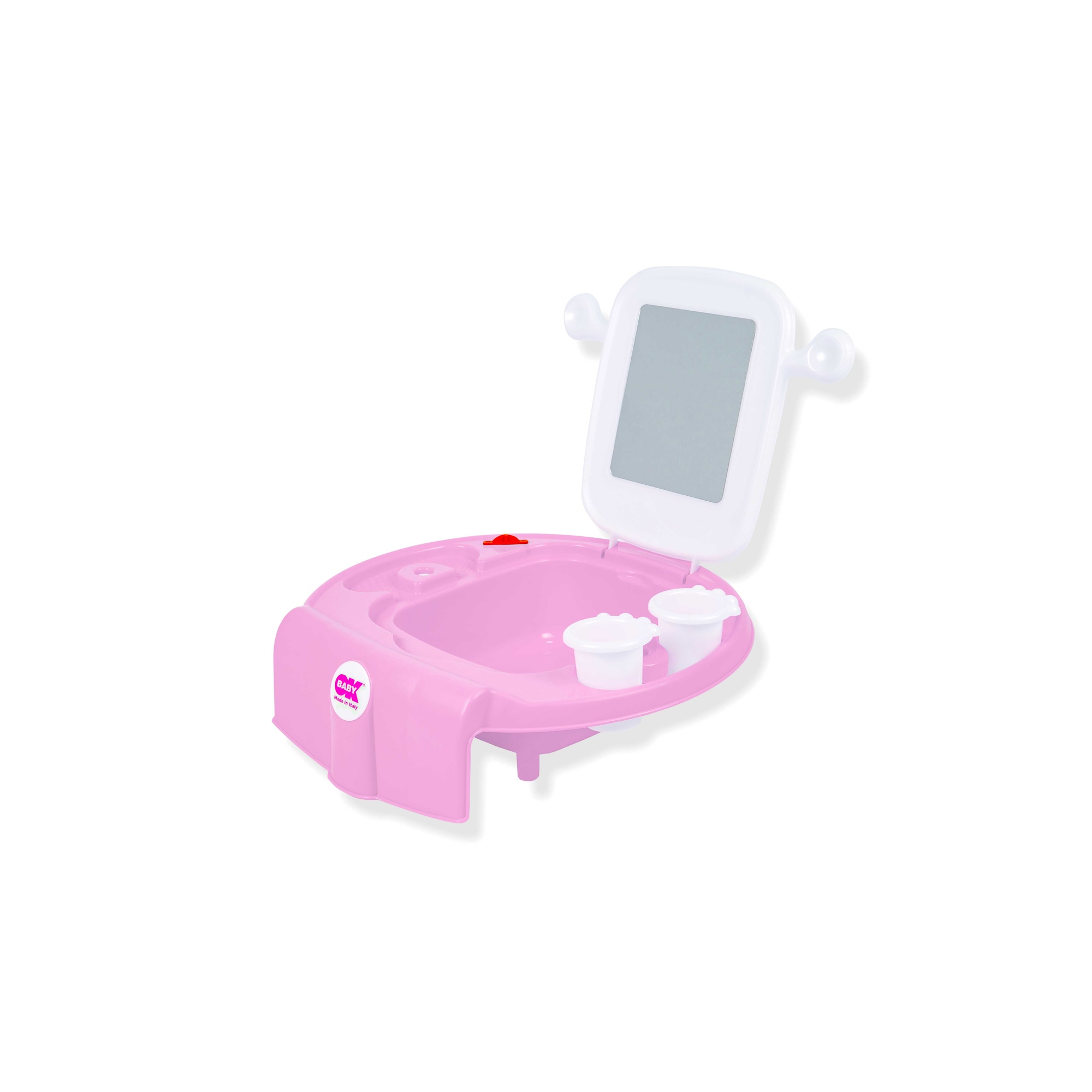 Mini lavandino space per bambini rosa monocolore - ok baby - Ok Baby