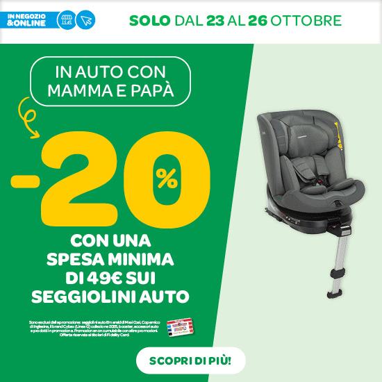 🚗 SEGGIOLINI AUTO -20%🚗