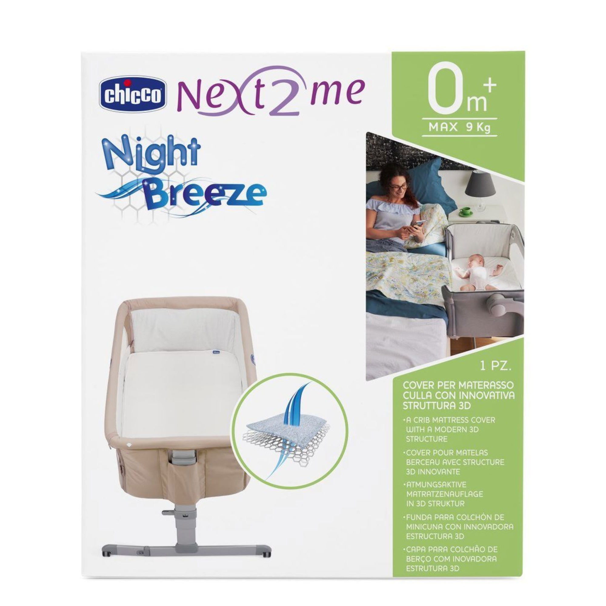 Fodera  night breeze per  next2me grey - chicco - Chicco