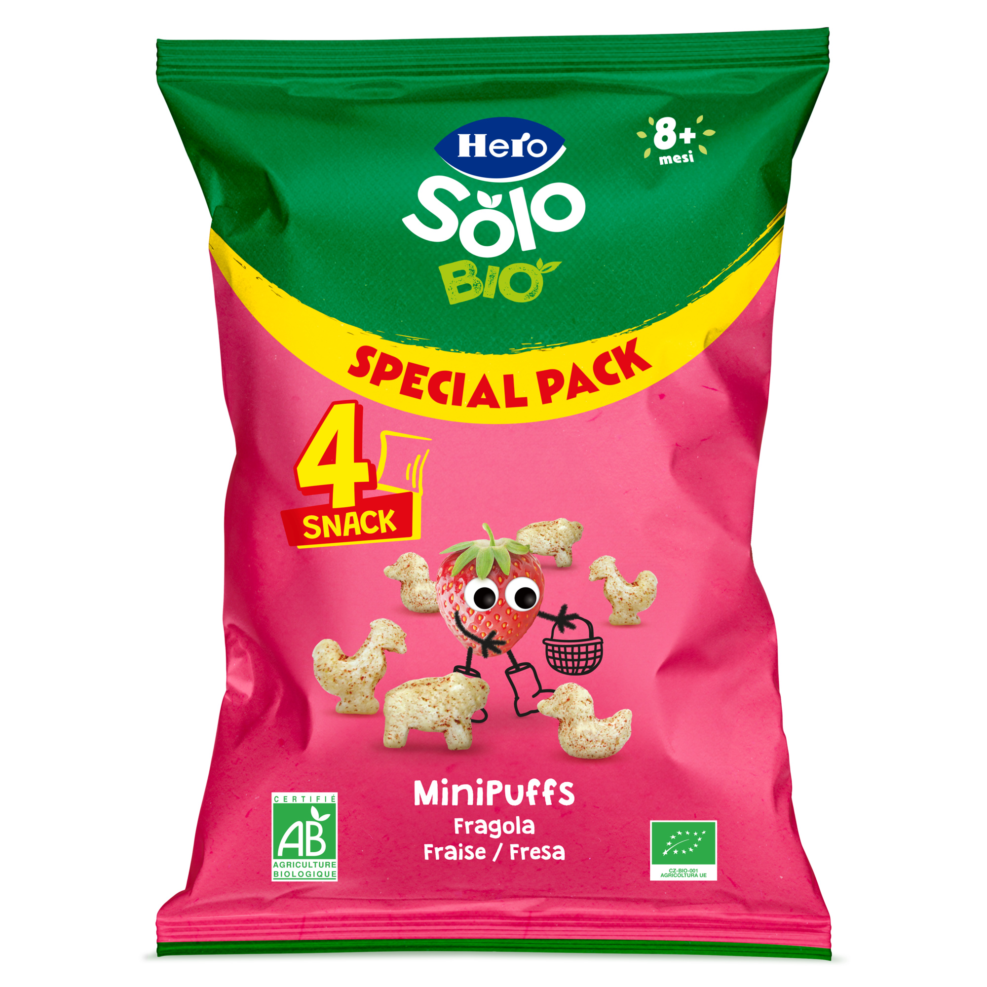 Solo bio multipack minipuff fragola 4x15gr - hero - Hero