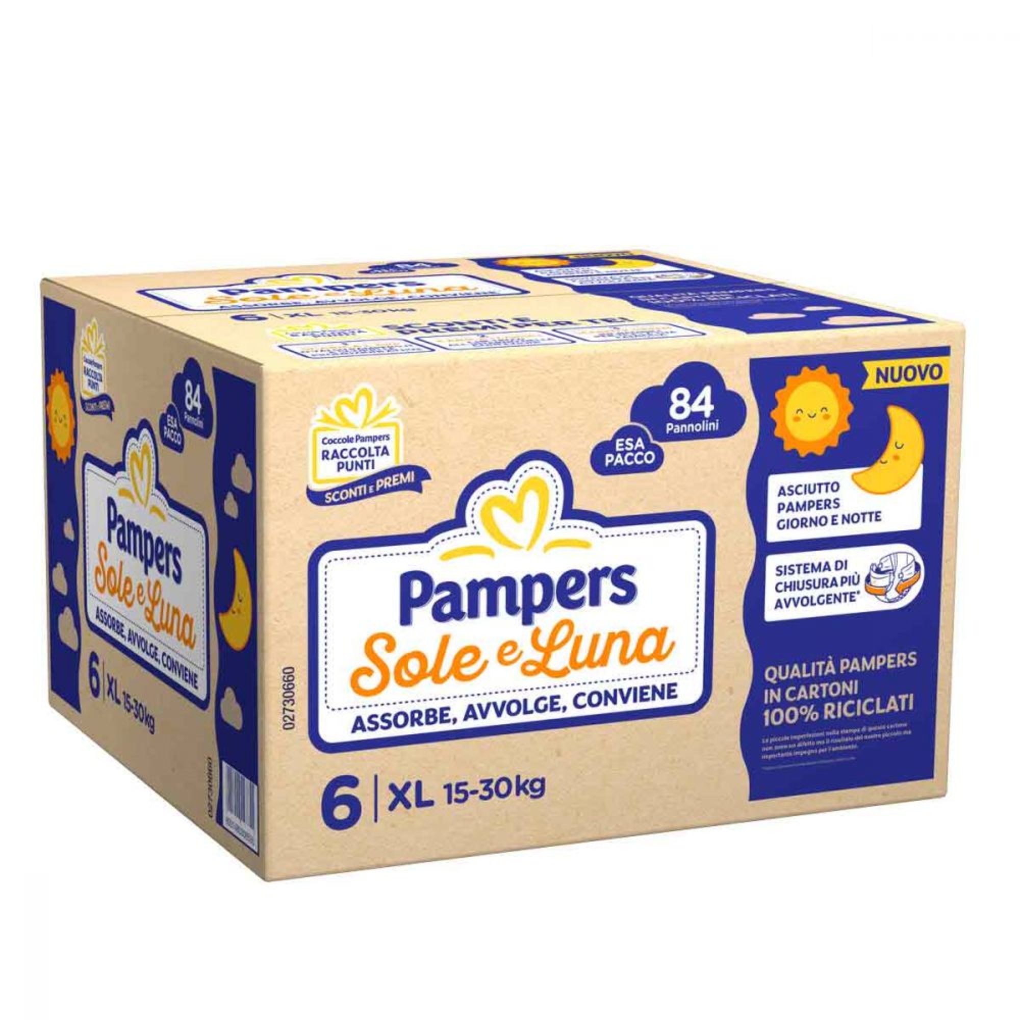Pannolini soleluna esapack junior 6 xl (15–30 kg) x84 - pampers - PAMPERS