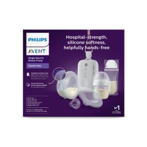 Set tiralette elettrico indossabile singolo hands free  + biberon natural response 125ml + sacchetti conserva latte - philips avent - Avent