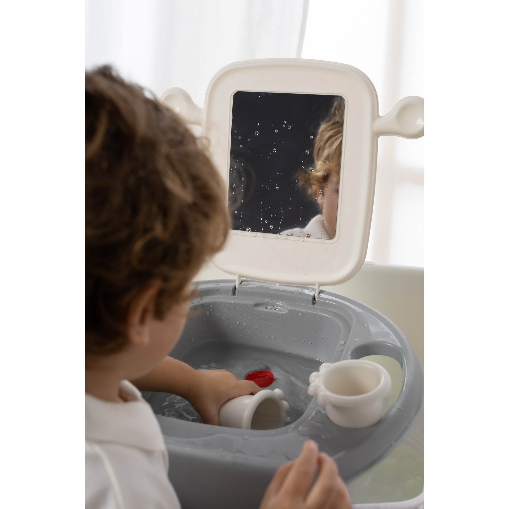 Mini  lavandino space per bambini grigio monocolore - ok baby - Ok Baby