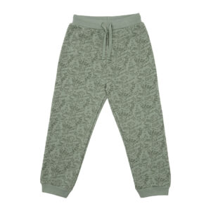 Pantalone felpato bimbo verde stampato - Mawi