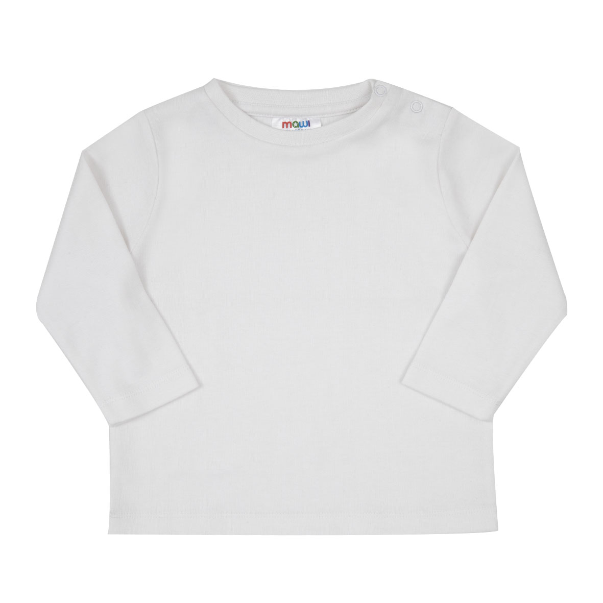 T-shirt basic manica lunga bimbo bianca - Mawi