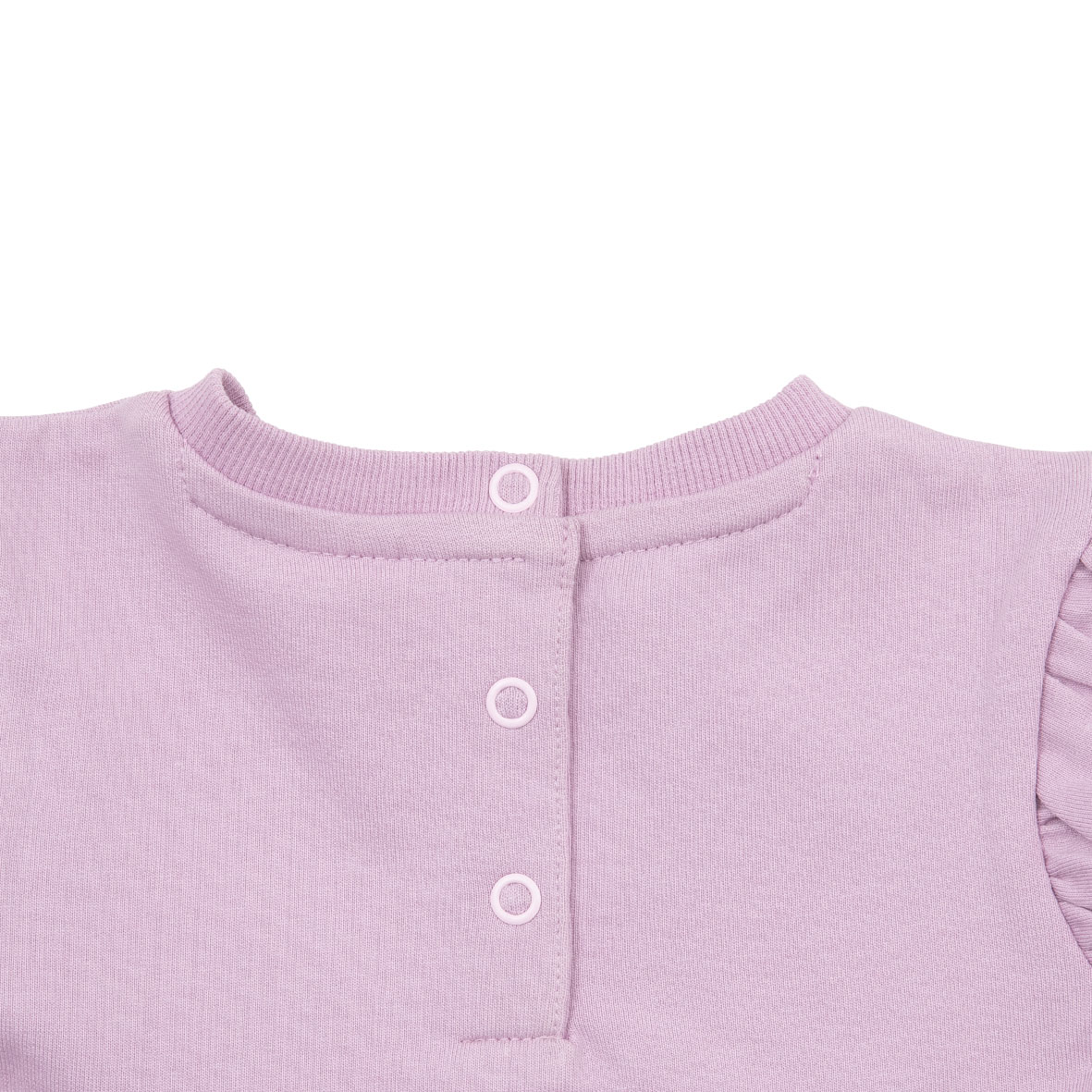Maglia french terry bimba con rouches rosa - Mawi