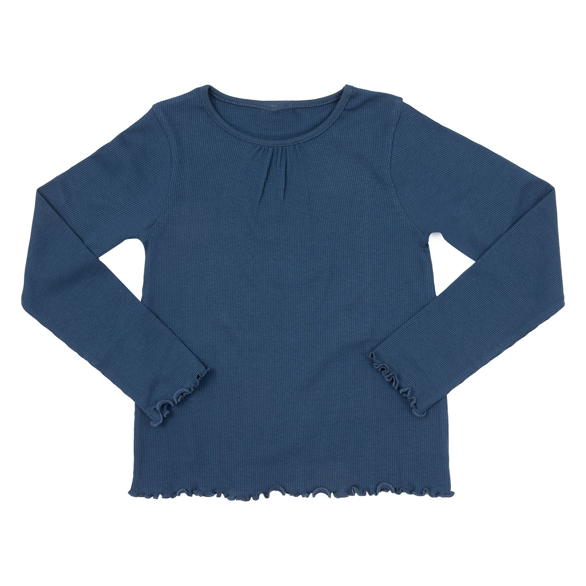 T-shirt basic manica lunga bimba blu costina - Mawi