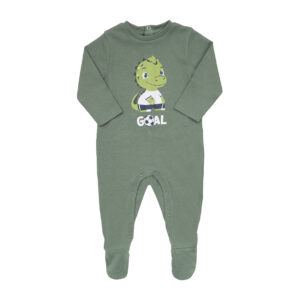 Tutina interlock bimbo verde stampata - Mawi