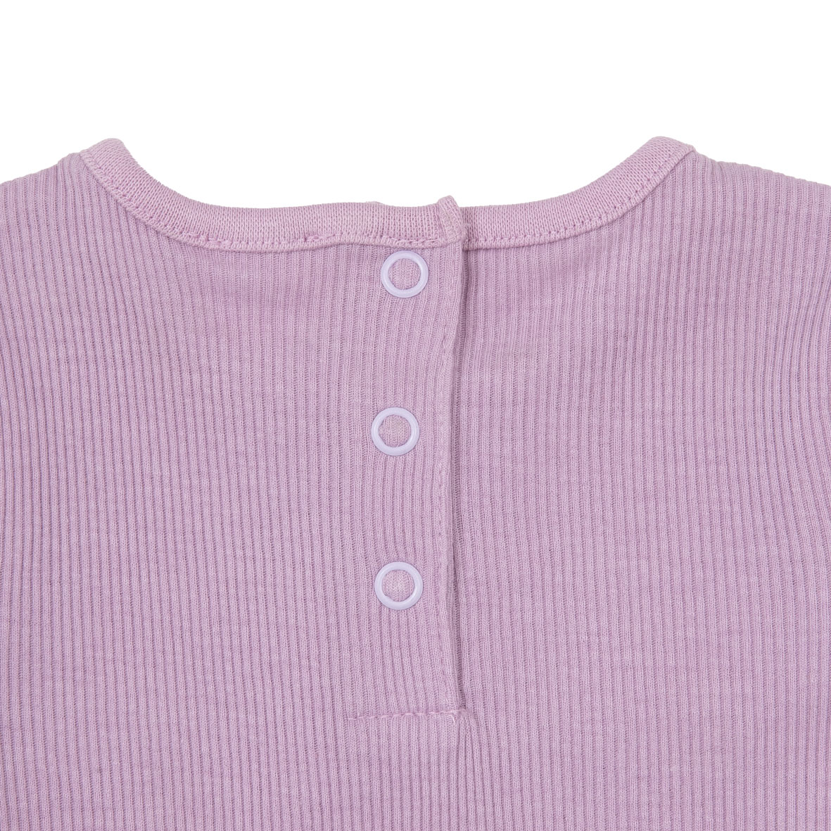 T-shirt manica lunga da bambina lilla costina - Mawi