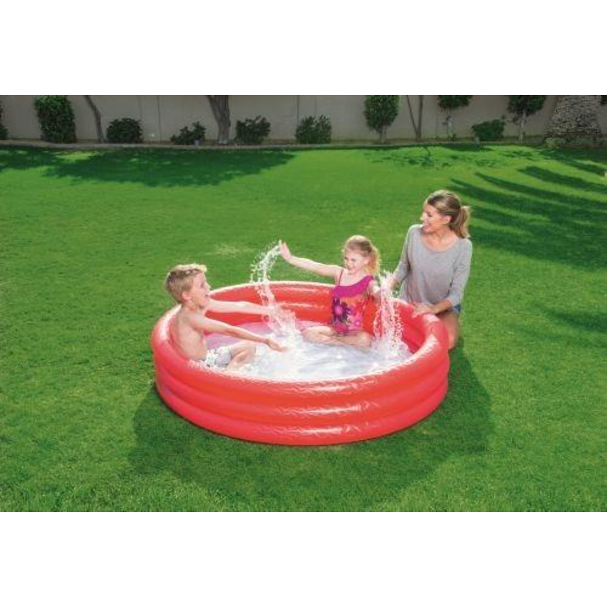 Piscina tinta unita a 3 anelli 152x30 cm - 2 colori assortiti - effetto ghiaccio - Bestway