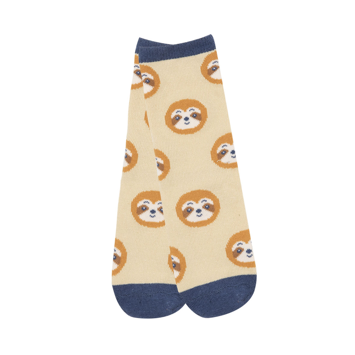 Set 2 paia di calze antiscivolo bimbo beige e blu - Mawi