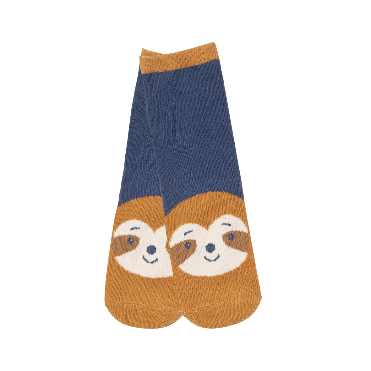 Set 2 paia di calze antiscivolo bimbo beige e blu - Mawi