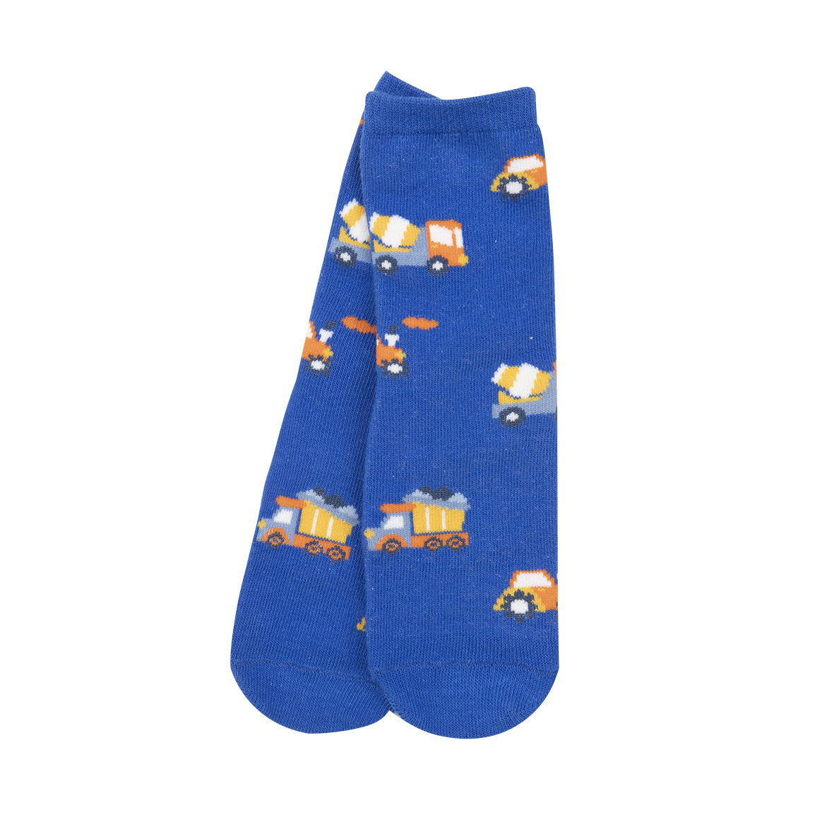 Set 2 paia di calze antiscivolo bimbo "ruspa blu" - Mawi