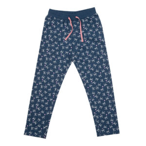 Pantalone french terry bimba blu stampato - Mawi